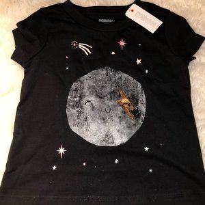 Gymboree Moon & Stars Black T-shirt 12 Months